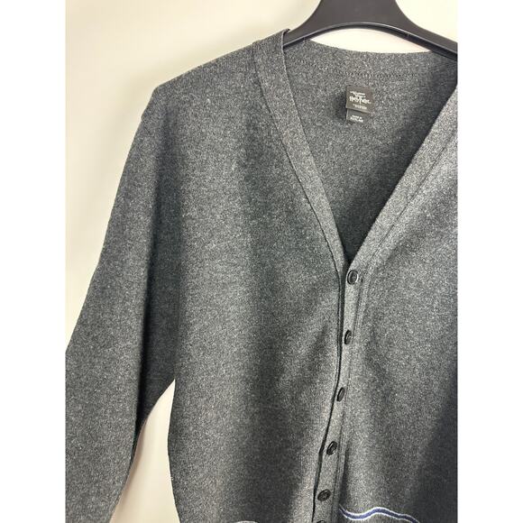 Harry Potter Wizarding World Cardigan Sweater Ravenclaw Lambswool Charcoal Gray - Picture 3 of 13